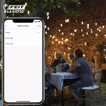 realxing ambiance with string lights