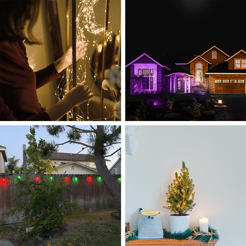 holiday decor with lights